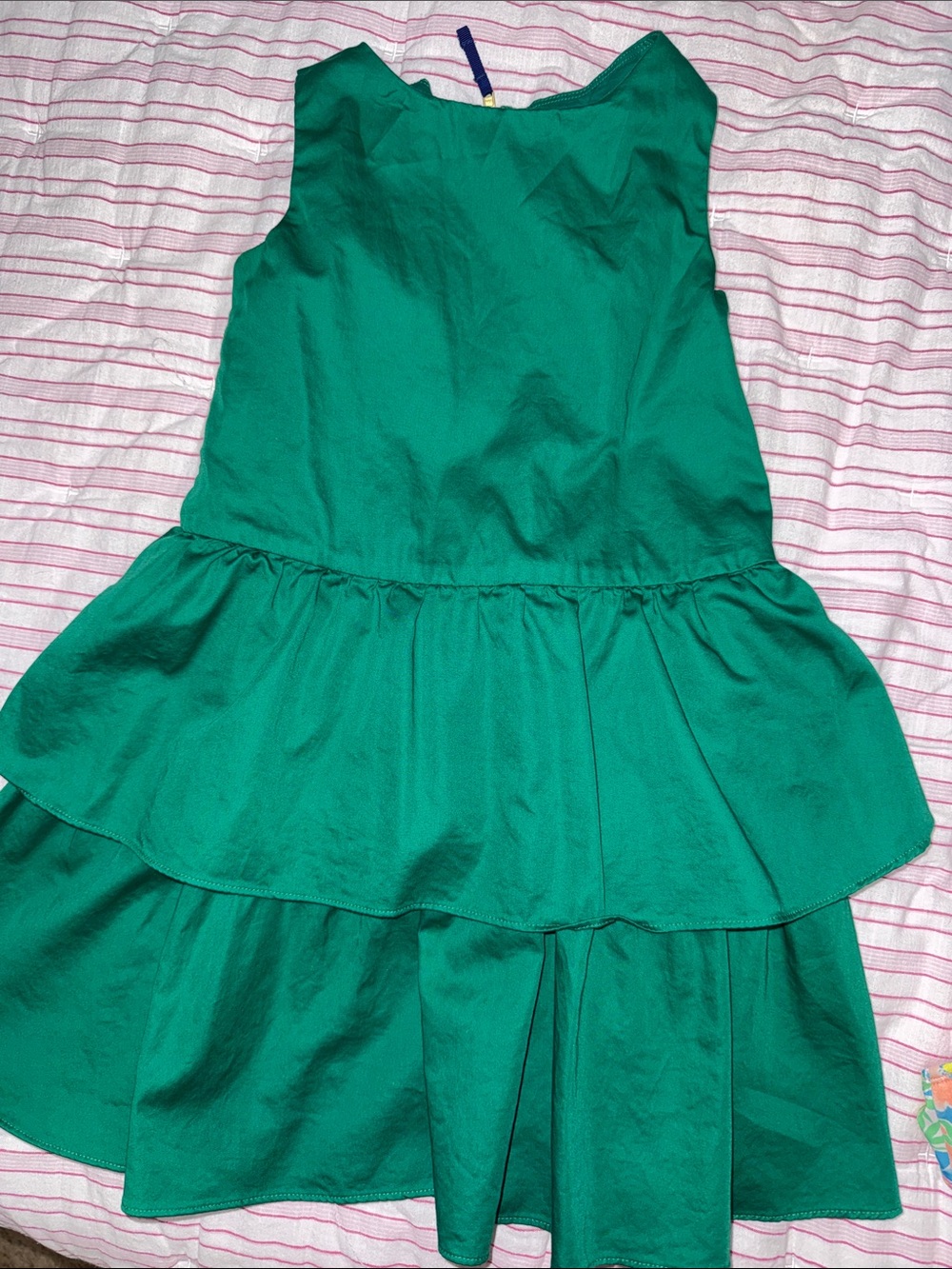 J. Crew Emerald Green Tiered Sleeveless Dress